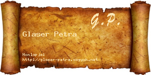 Glaser Petra névjegykártya