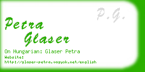 petra glaser business card